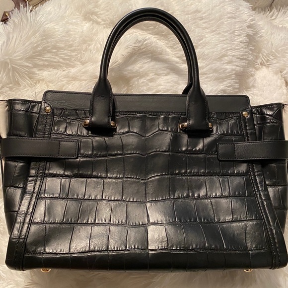 Coach Croc Embossed Leather Swagger Carryall - Picture 3 of 9